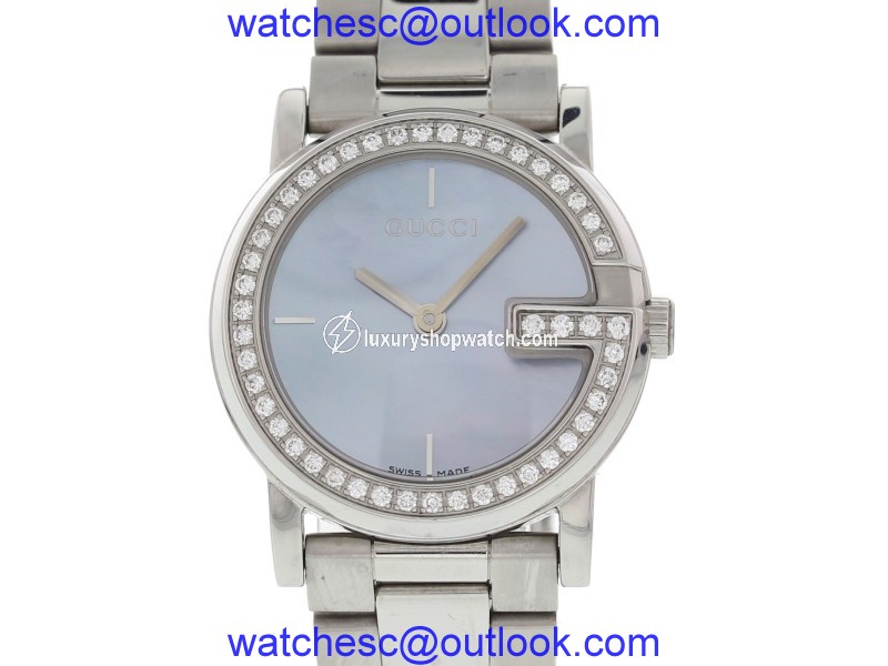 Gucci 101L Stainless Steel with Diamond Quartz 28mm Womens Watch Gucci