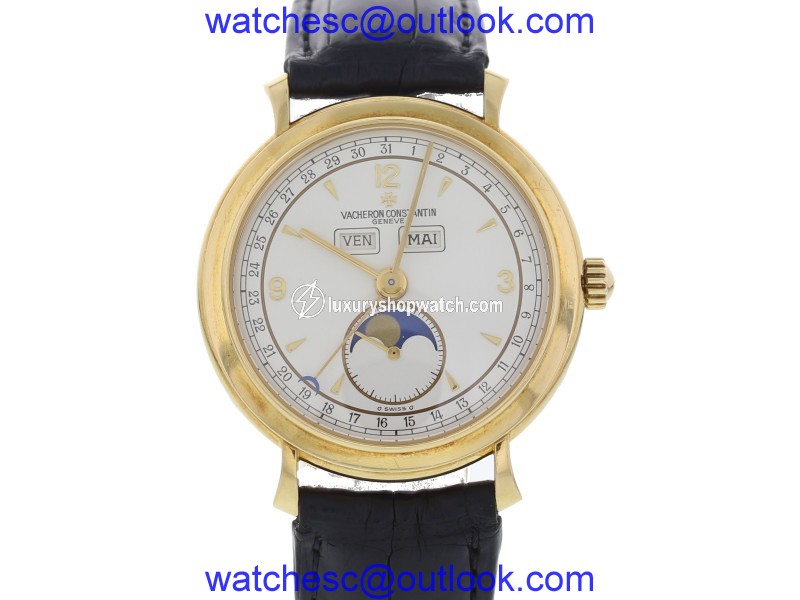 Vacheron Constantin Moonphase 37150 18K Yellow Gold 36mm Mens Watch Vacheron Constantin