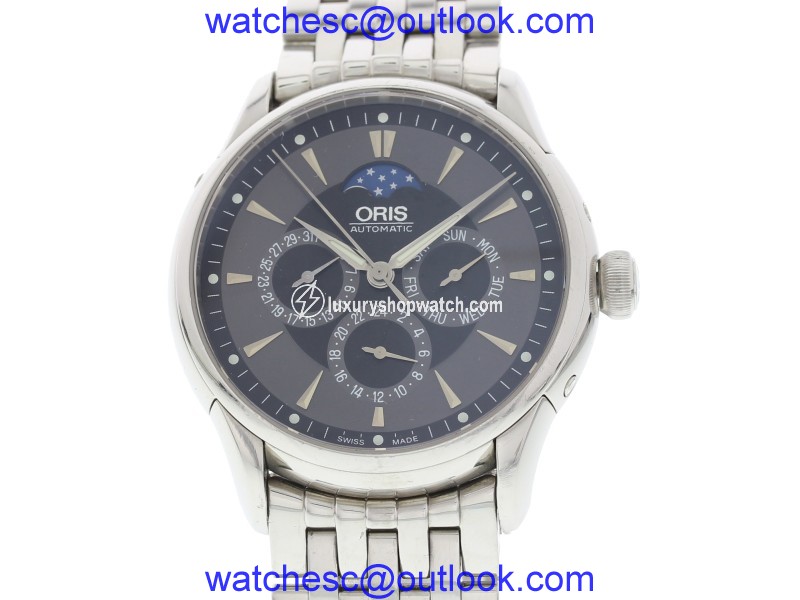 Oris Artelier 7592 Stainless Steel Grey Dial Automatic 40mm Mens Watch Oris