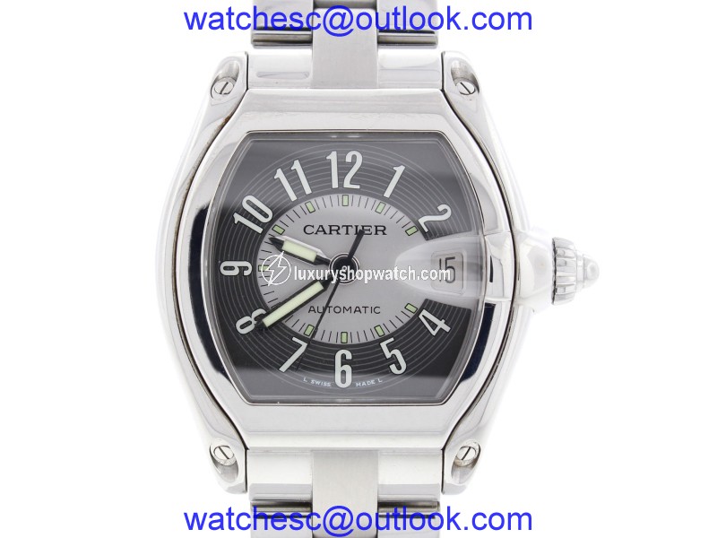 Cartier Roadster W62025V3 Stainless Steel & Gray Dial Automatic 36mm Mens Watch Cartier