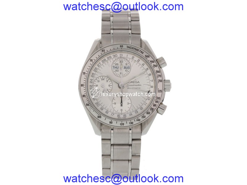 Omega Speedmaster Triple Date 3523.30 Stainless Steel Silver Dial Automatic 39mm Mens Watch Omega