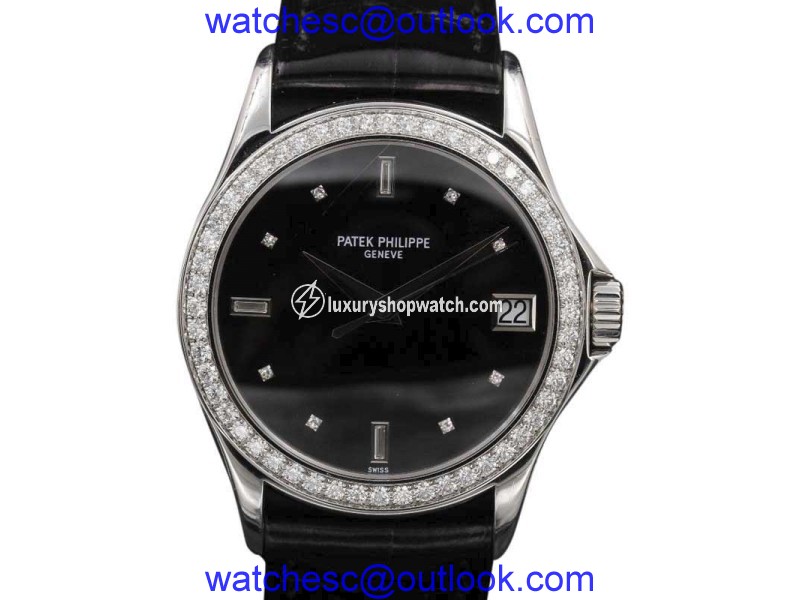 Patek Philippe Calatrava 5108G White Gold Diamond Bezel Dial 37mm Unisex Watch Patek Philippe