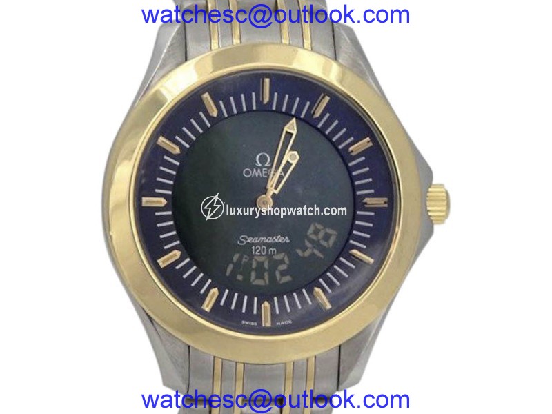 Omega Seamaster 18K Yellow Gold / Stainless Steel 39mm Mens Watch Omega