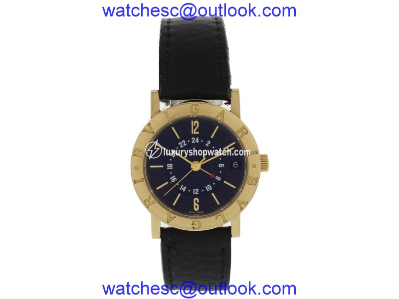 Bulgari BB 33 GL GMT 18K Yellow Gold Automatic 33mm Unisex Watch Bvlgari