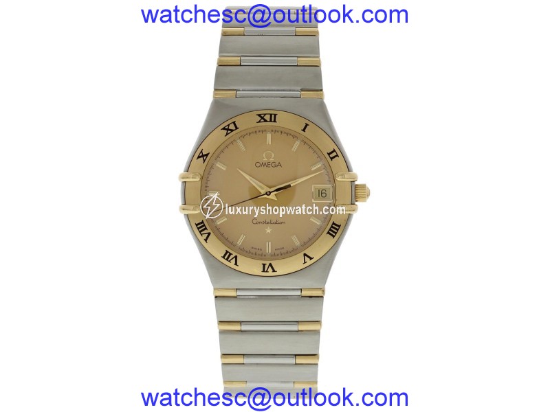 Omega Constellation 396.1201 18K Yellow Gold/Stainless Steel Quartz 34mm Mens Watch Omega