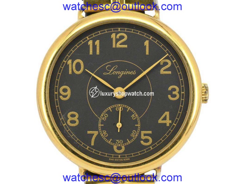 Longines 50962131 Gold Plated Hand-Winding 32mm Mens Watch Longines
