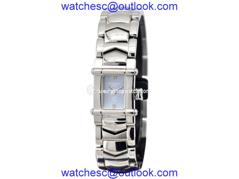 Philippe Charriol COLVMBVS INTRM9 Stainless Steel Blue Shell Dial Quartz 15mm Women's Watch Philippe Charriol
