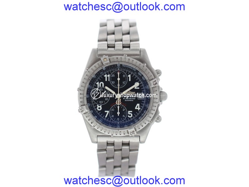 Breitling Blackbird A13350 Stainless Steel Black Dial Automatic 39mm Mens Watch Breitling