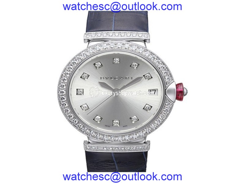 Bulgari Lucea 18K White Gold Diamonds Date Ladies watch LUW33C6GDLD/11 Bulgari"