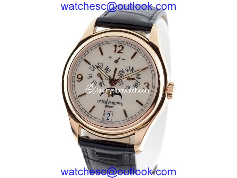 Patek Philippe Annual Calendar Moonphase 5146R 18K Rose Gold Mens Watch. Patek Philippe