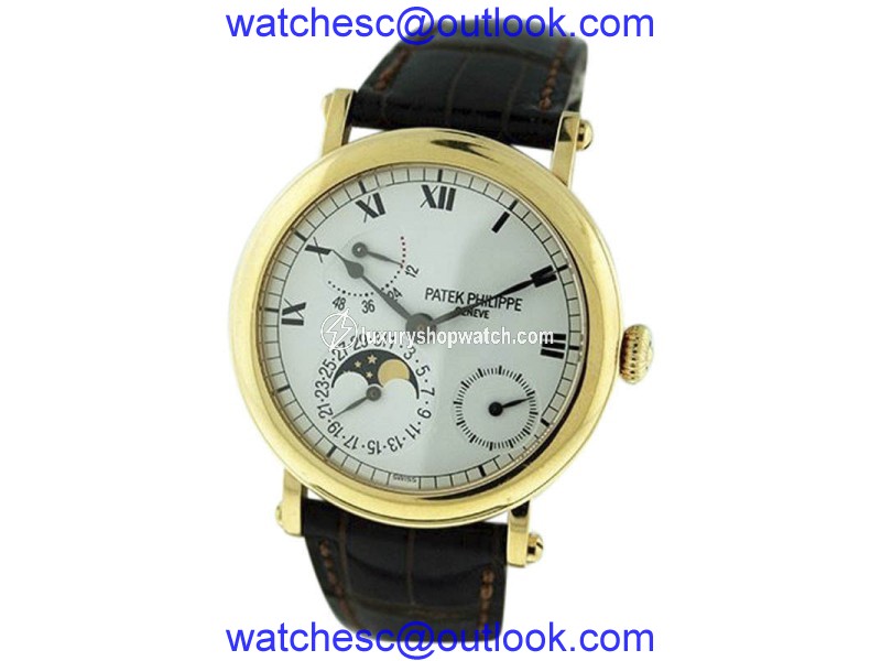Patek Philippe Power Reserve 5054J Moonphase 18K Yellow Gold 37mm Mens Watch Patek Philippe