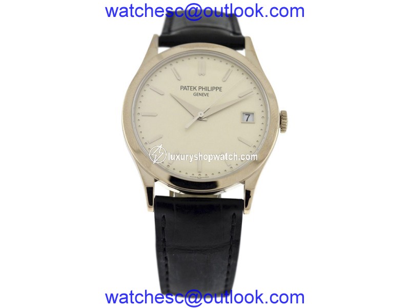 Patek Philippe Calatrava 5296G 18K White Gold Mens 38mm Watch Patek Philippe