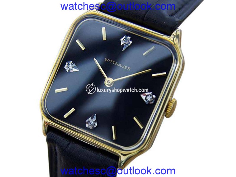 Wittnauer LA100 Gold Plated Stainless Steel & Leather 34mm Watch Wittnauer