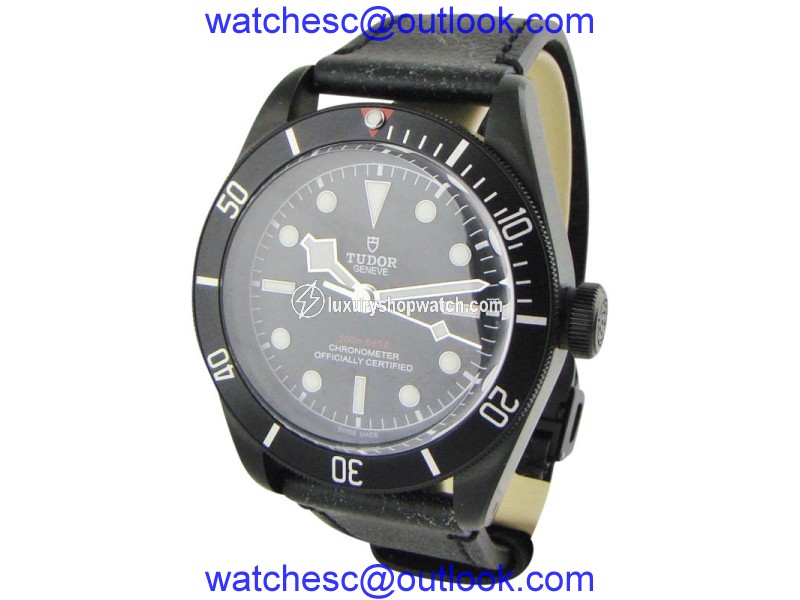 Tudor Heritage Black Bay Stainless Steel / Leather 41mm Mens Watch Tudor