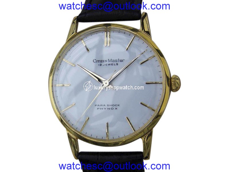 Citizen Master Y136 Gold Plated Manual Vintage 34mm Mens Watch Citizen