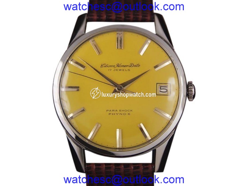 Citizen Homer DSI45 Stainless Steel Manual Vintage 36mm Mens Watch Citizen