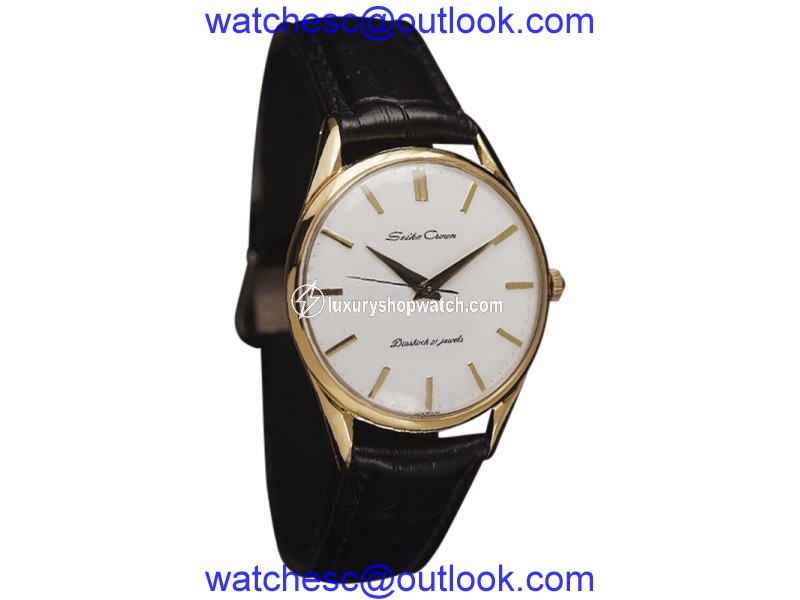 Seiko Crown Gold Plated Manual 35mm Men Dress Watch 1960 Seiko