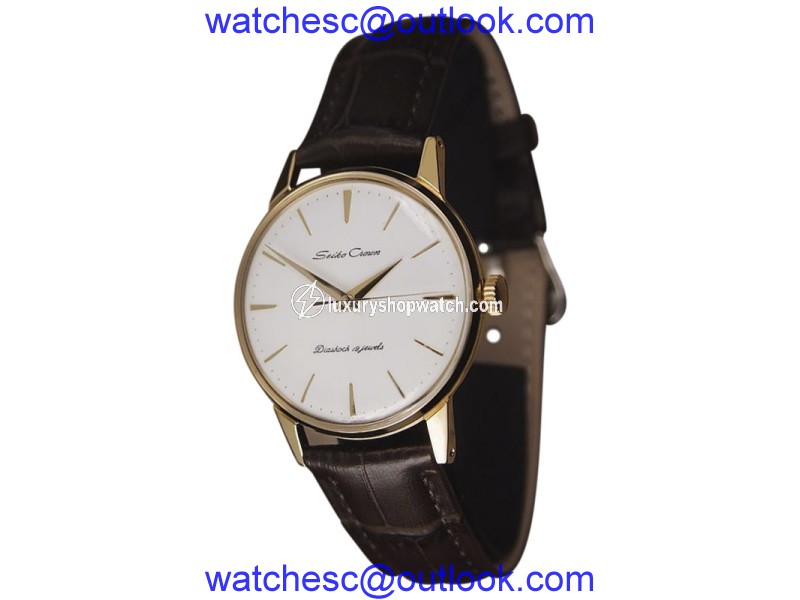 Seiko Crown Gold Plated Manual 35mm Men Dress Watch 1960 Seiko