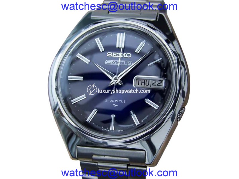 Seiko Actus 5 Stainless Steel Automatic Japanese 38mm Mens Watch 1970s Seiko