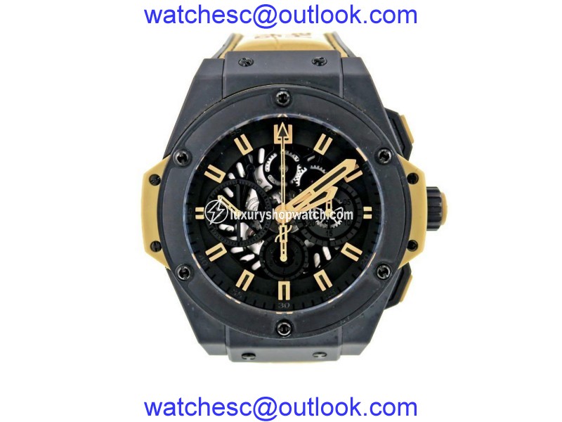 Hublot Bal Harbor 710.CI.1190.GR.BHM10 Titanium & Leather Black Dial Automatic 48mm Men's Watch Hublot