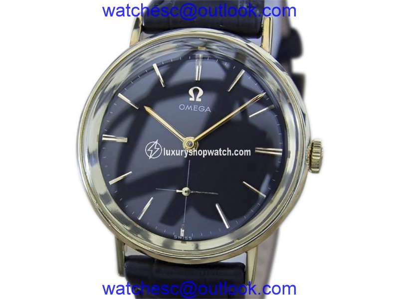 Omega Calibre 510 14K Gold & Leather Manual 34mm Men's Watch Omega
