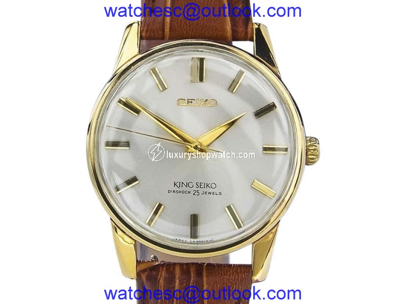 Seiko King Gold Plated Manual Wind 36mm Mens Watch 1960s KIng Seiko