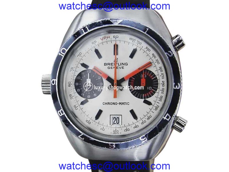Breitling Chronomatic Stainless Steel Swiss Made Automatic Chronograph 39mm Mens Watch 1969 Breitling