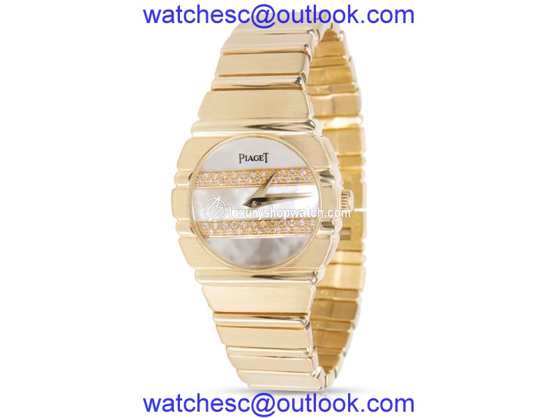 Piaget Polo 861 C 701 18K Yellow Gold with Diamond Quartz 23mm Womens Watch Piaget