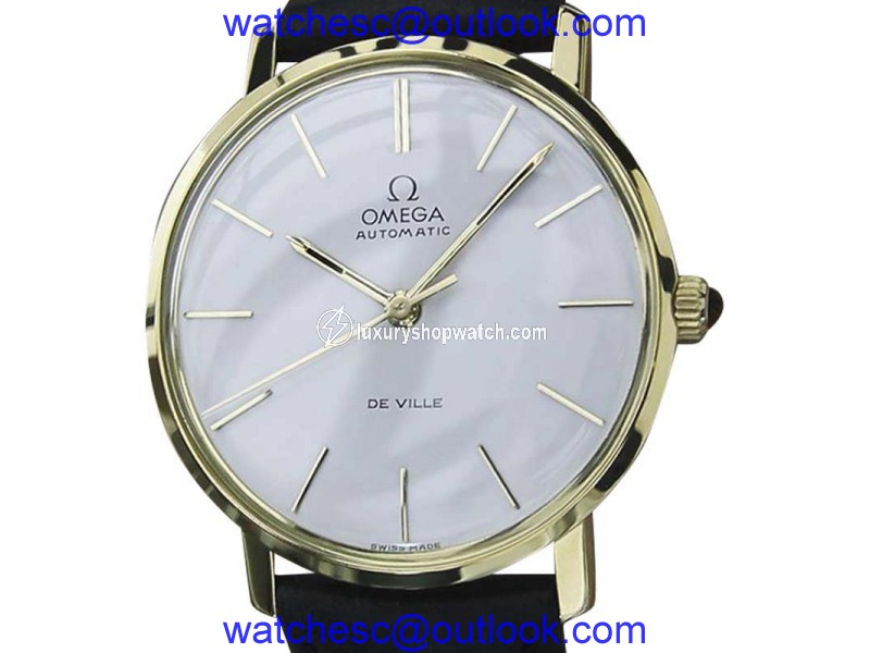 Omega DeVille 18K Gold Automatic 32mm Mens Watch 1960s Omega