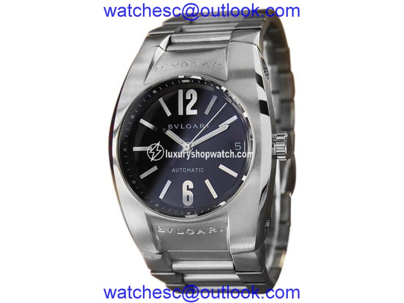 Bulgari Ergon Stainless Steel Black Dial Automatic 36mm Mens Watch c2000 Bulgari