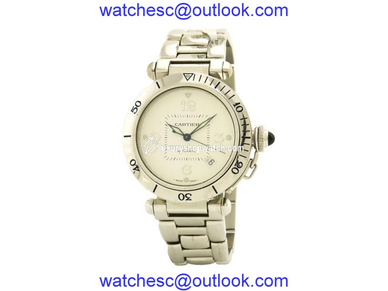 Cartier Pasha 2353 18K White Gold Automatic 38mm Men's Watch Cartier