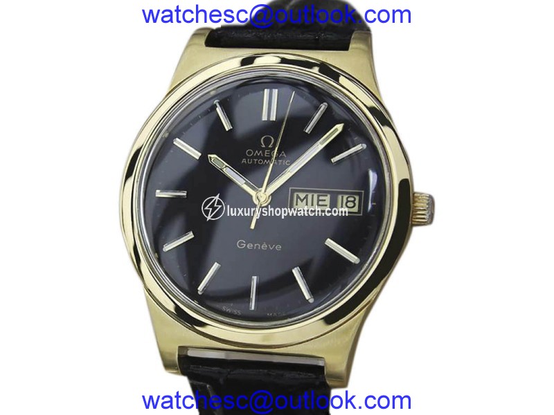 Omega Geneve Stainless Steel & Gold Plated Automatic 36mm Mens Watch 1970 Omega