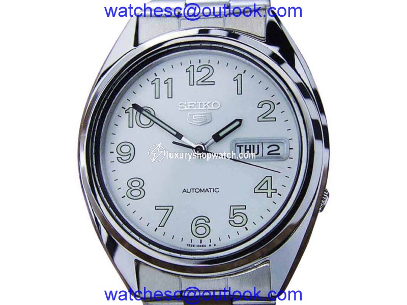 Seiko 5 Stainless Steel Automatic 37mm Mens Watch 1980s Seiko