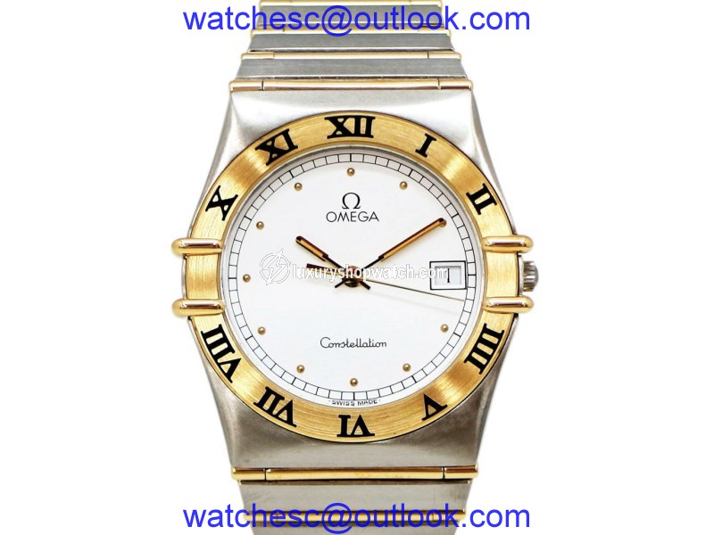 Omega Constellation 1212.30 Stainless Steel/Yellow Gold White Dial 33mm Womens Watch Omega