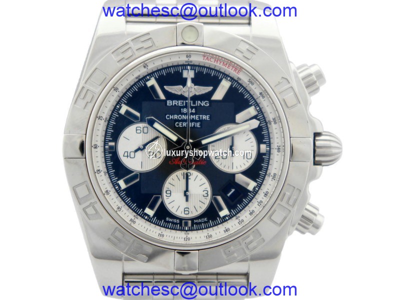 Breitling Chrono Mat 44 AB011012 Stainless Steel Black Dial Automatic 45mm Men's Watch Breitling