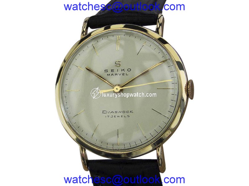 Seiko Marvel Gold Plated And Stainless Steel Manual 35mm Mens Watch 1960 Seiko