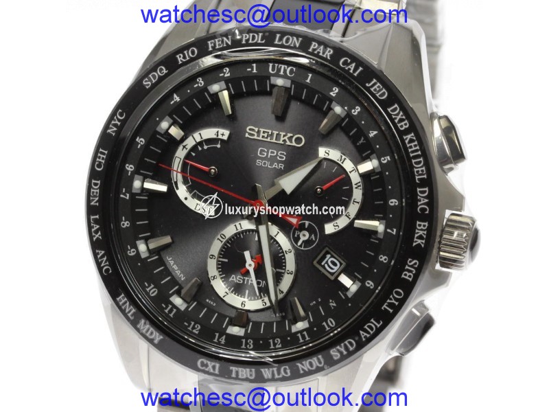 Seiko Astorn SBXB041/8X53-0AB0 Titanium Ceramic Black Dial 45mm Mens Watch