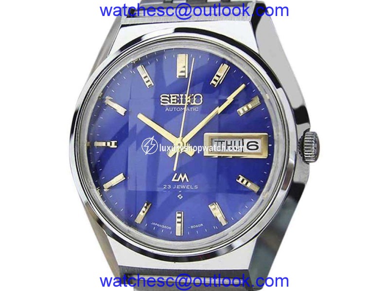 Seiko Lord Matic 5606 7310 Stainless Steel Automatic Vintage 37mm Mens Watch 1970s Seiko