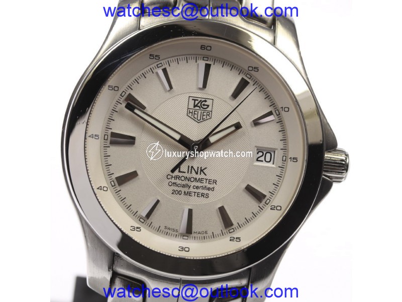 Tag Heuer Link WJF5111.BA0570 Stainless Steel Silver Dial Automatic 39mm Mens Wrist Watch Tag Heuer