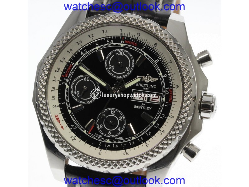 Breitling Bentley GT2 A13365 Stainless Steel / Leather Automatic 45mm Mens Watch Breitling