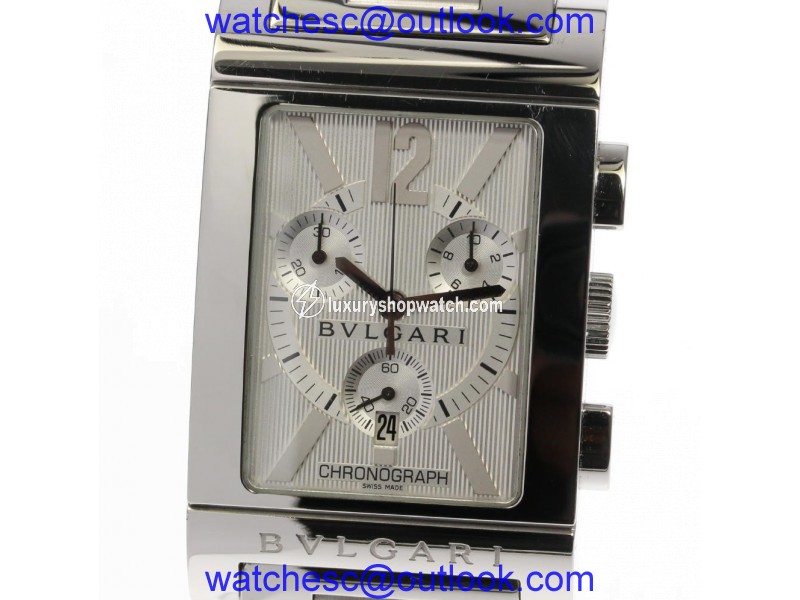 Bulgari Rettangolo RTC49S Stainless Steel Quartz 29mm Mens Watch Bulgari