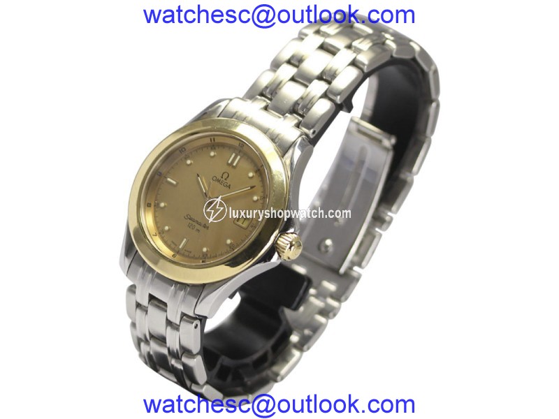 Omega Seamaster Stainless Steel / Yellow Gold Quartz 36mm Mens Watch Omega
