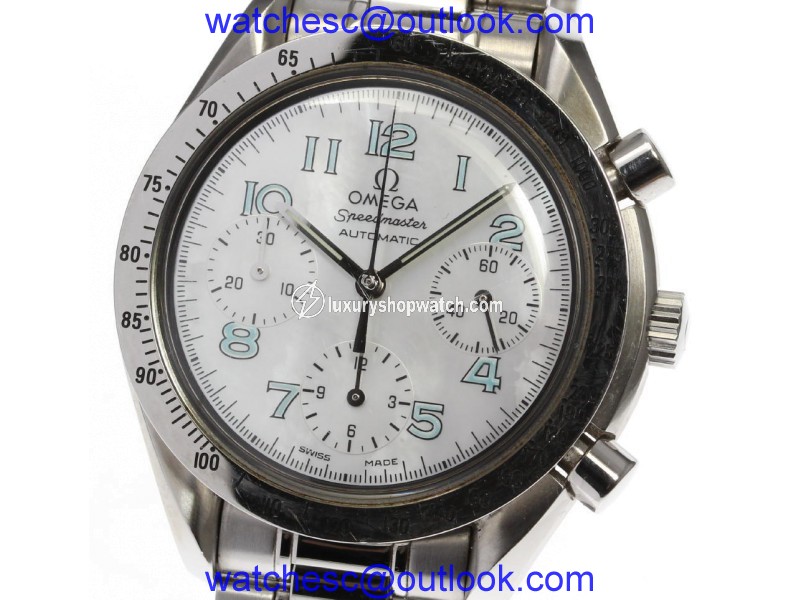 Omega Speedmaster 3502.71 Stainless Steel White Shell Dial Automatic 39mm Men's Watch Omega