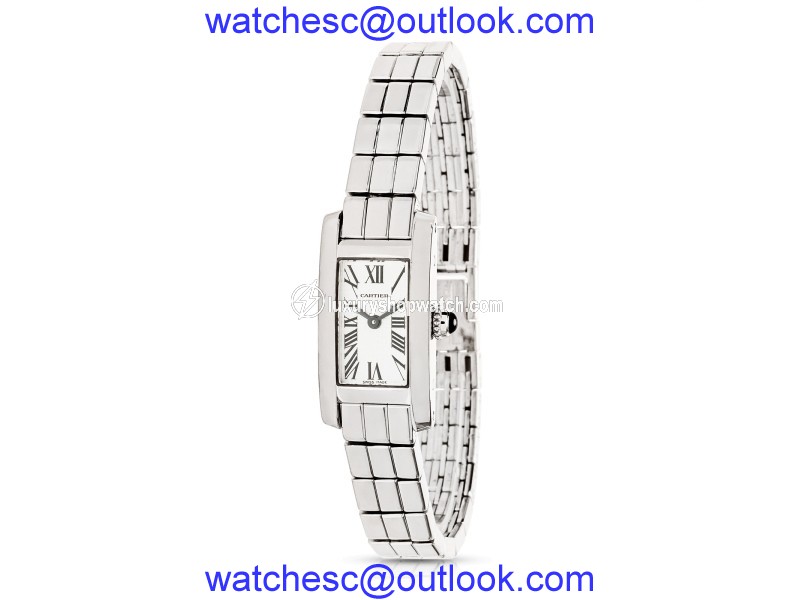 Cartier Tank Allongee Lanieres W15364W3 White Gold 14mm Womens Watch Cartier