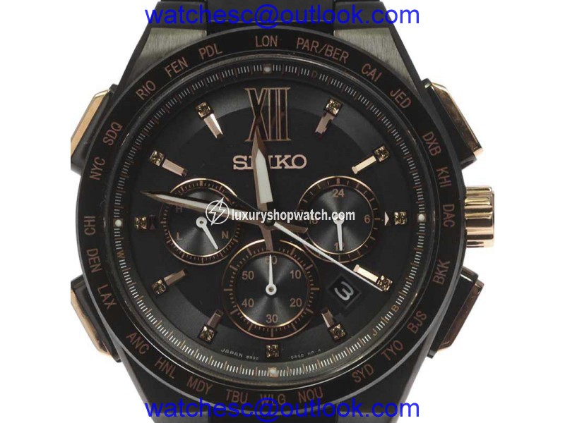 Seiko Brightz SAGA214 Titanium Quartz 43mm Mens Watch Seiko