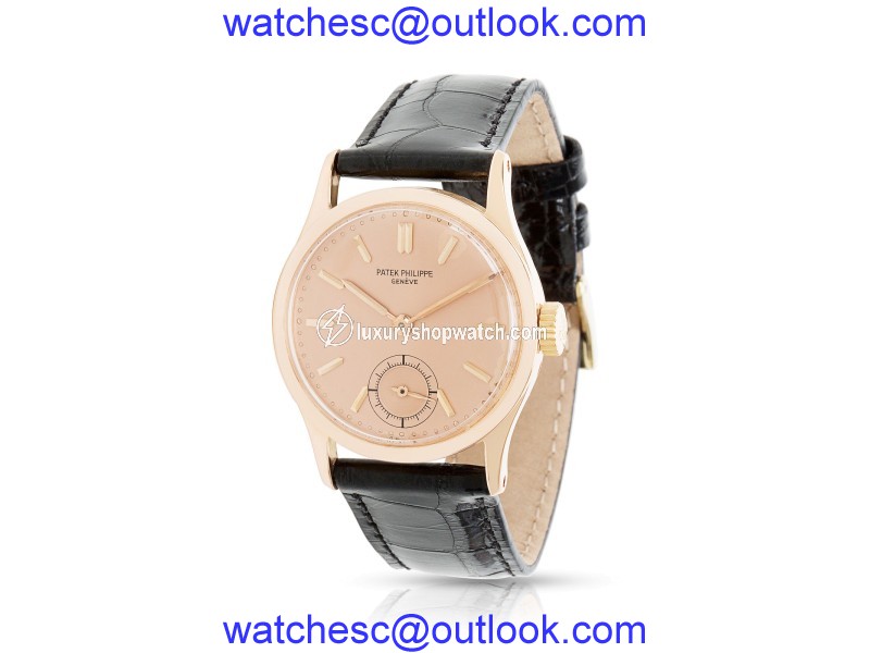 Patek Philippe Calatrava 96R 18K Rose Gold & Leather Manual 30mm Unisex Watch Patek Philippe