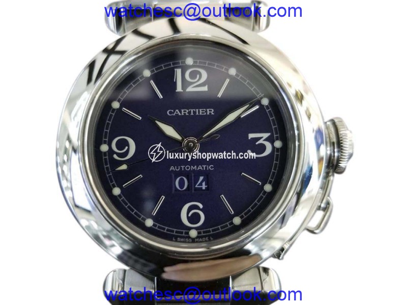 Cartier Pasha 2475 Stainless Steel Blue Dial Automatic 36mm Unisex Watch Cartier