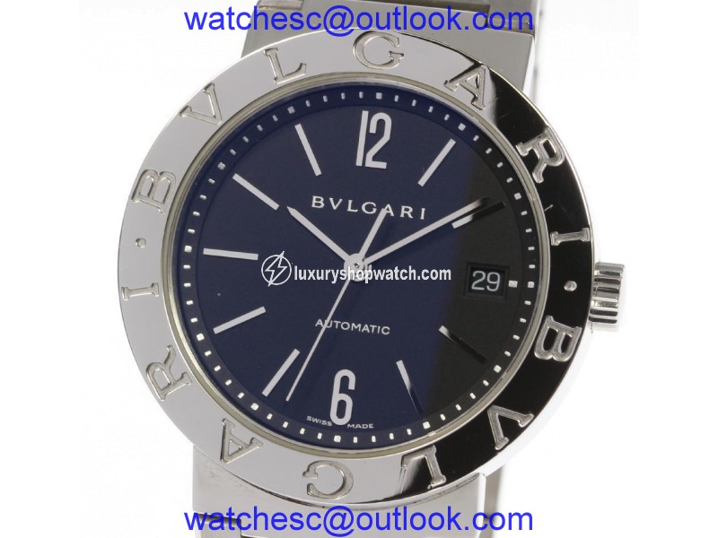 Bulgari BB38SS Stainless Steel with Black Dial Automatic 38mm Mens Watch Bulgari