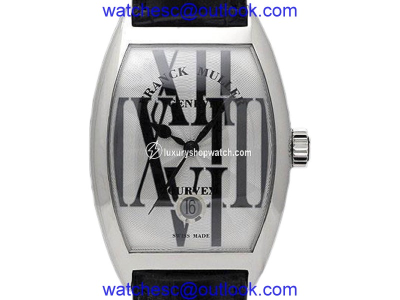 Franck Muller 7880 SCDTRAL Stainless Steel & Leather 36mm Mens Watch Franck Muller