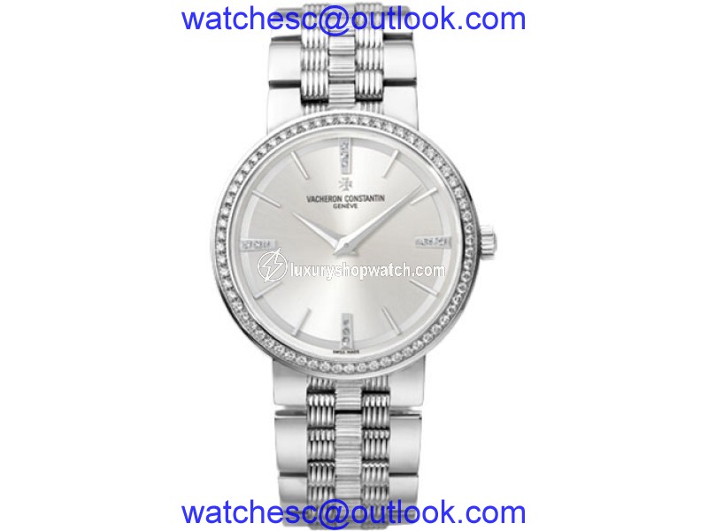 Vacheron Constantin Traditionnelle 25557/Q01G-9276 18K White Gold with Silver Dial 30mm Womens Watch Vacheron Constantin
